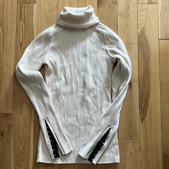 RAG & BONE ribbed cream turtleneck size xs - Picture 1 of 4